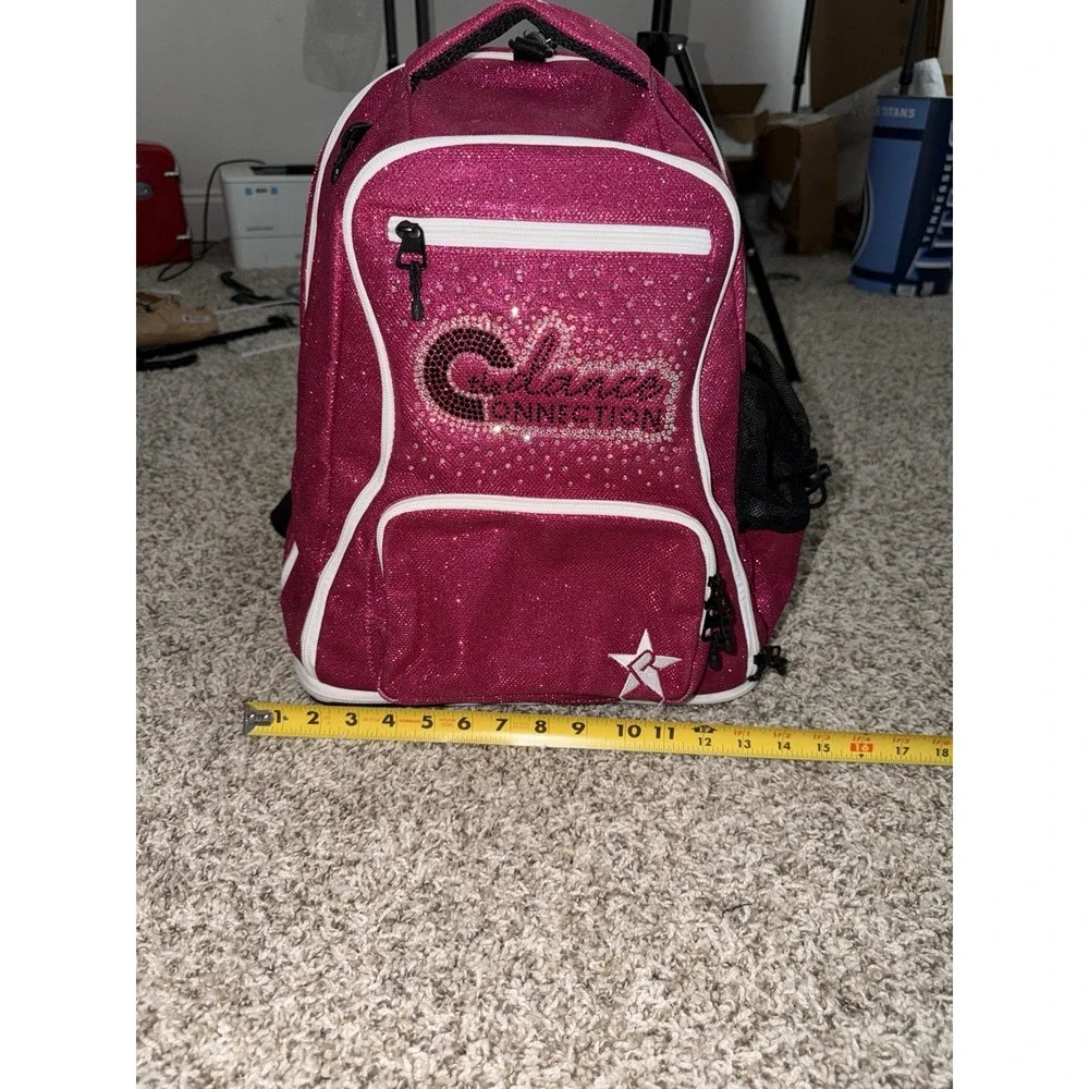 Rebel Dream Bag‎ W/ Crystal Logo Dance Cheer Expanding Athletic Backpack Pink